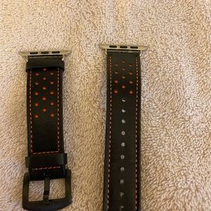 Apple Watch band 42/44mm - black/red. Worn only a few times